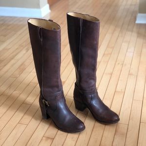 Frye Malorie Knotted Tall Leather Boot Size 9
